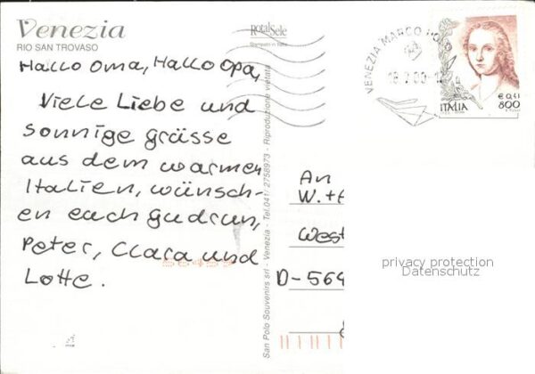 Venezia Venedig Rio San Trovaso – Bild 2