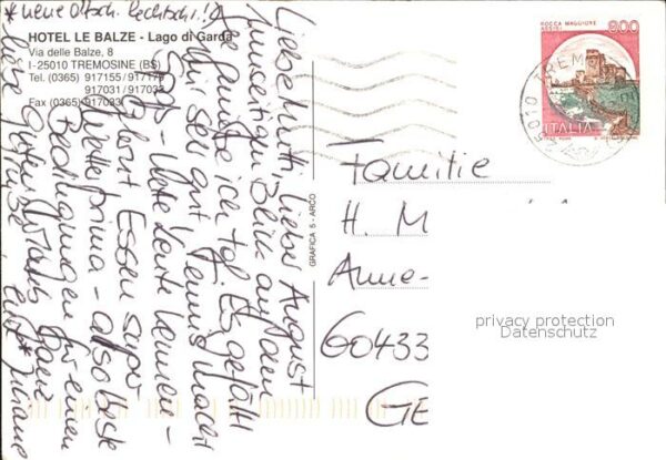 Tremosine Lago di Garda Hotel Le Balze Fliegeraufnahme – Bild 2