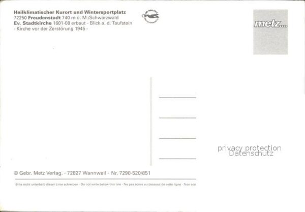 Freudenstadt Ev Stadtkirche Inneres Taufstein – Bild 2