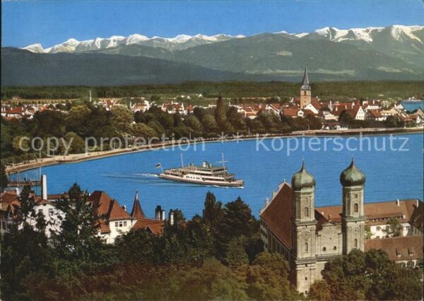 Friedrichshafen Bodensee Kirche Fähre Fliegeraufnahme