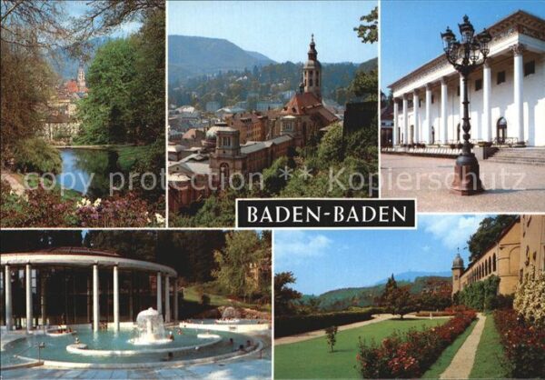 Baden-Baden Kirche Kurhaus Kurbad Park