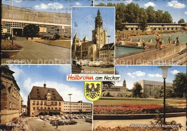 Heilbronn Neckar Harmonie Kilianskirche Schwimmbad Ratha