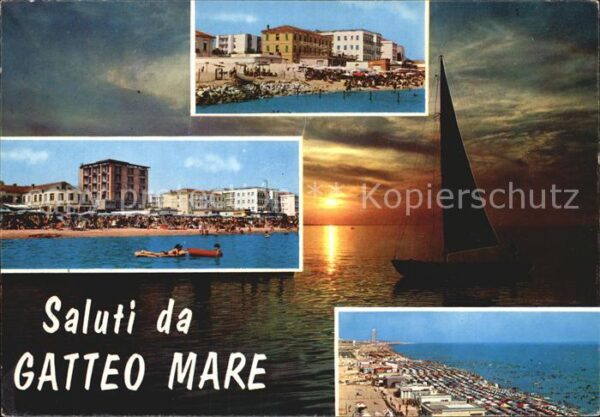 Gatteo Mare Strandpartien Sonnenuntergang