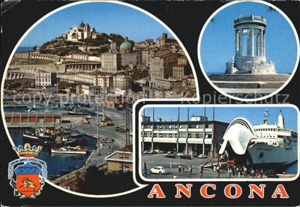 Ancona Marche Hafenpartie Fähre Tempel