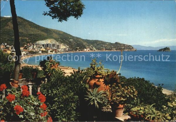 Spotorno Savona Liguria Panorama con Torre del Mare e Isolotto