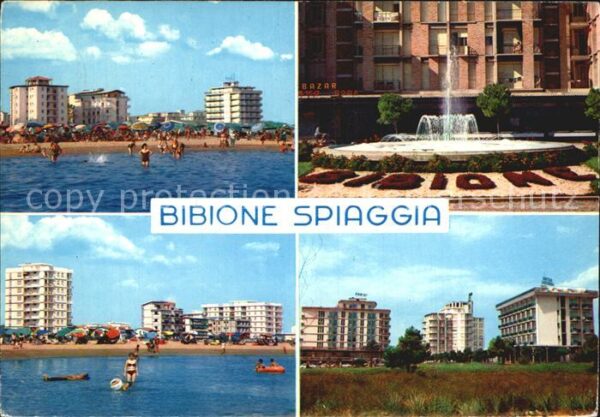 Bibione Spiaggia Vista al mare la fontana e gli