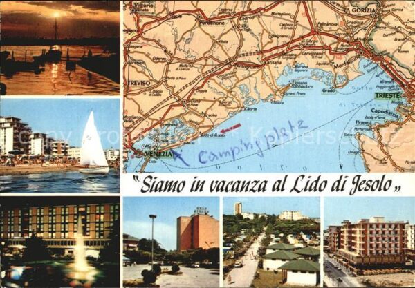 Jesolo Stimmungsbilder Strand Promenade Gebiet