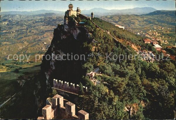 San Marino Repubblica Fliegeraufnahme La Seconda e la Terza T