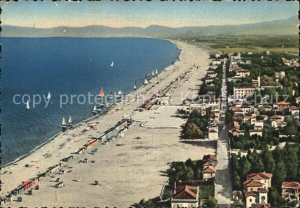 Riccione Fliegeraufnahme Strandpartie