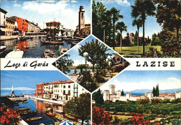 Lazise Lago di Garda Hafen Schloss