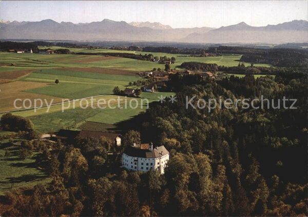 Amerang Fliegeraufnahme Schloß mit Chiemsee und