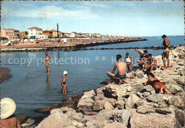 Viserba Strandpartie mit Anglern