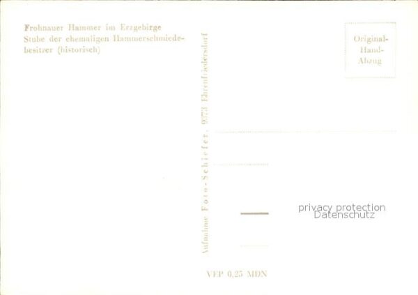 Frohnau Annaberg Frohnauer Hammer Stube des Hammerschmie – Bild 2