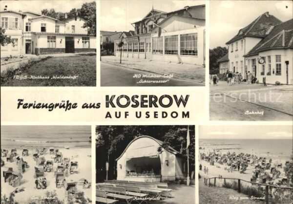 Koserow Ostseebad Usedom FDGB Klubhaus Waldesduft HO Milchbar Ca