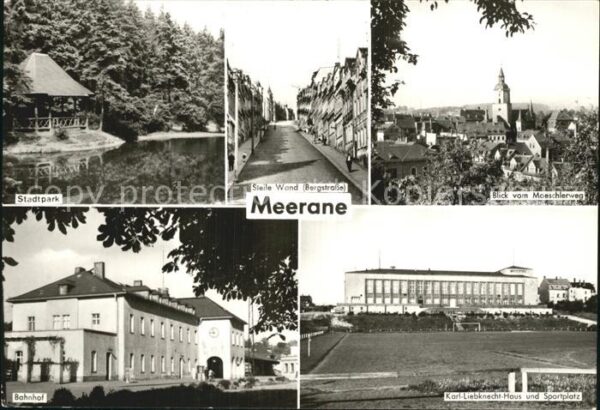 Meerane Stadtpark Steile Wand Blick vom Moeschl