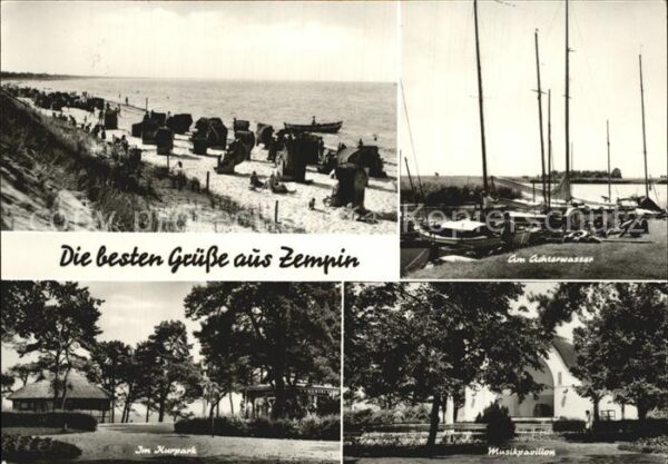 Zempin Strand Am Achterwasser Kurpark Musikpav