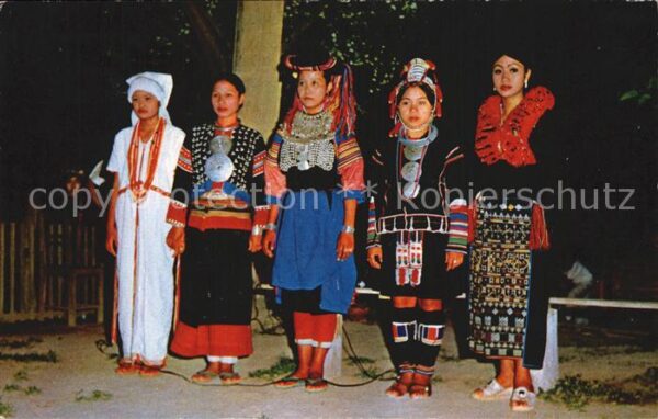 Trachten Thailand Hill tribe girls Old Chiengmai