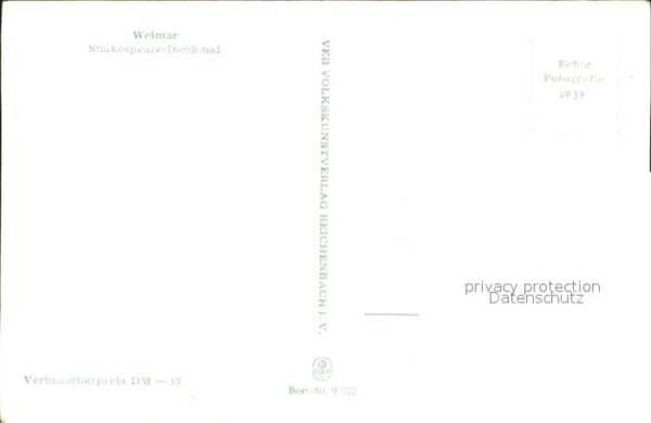 Shakespeare William Denkmal Weimar – Bild 2