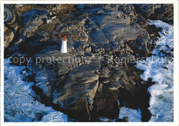 Leuchtturm Lighthouse Peggy's Cove Nova Scotia Aerial View