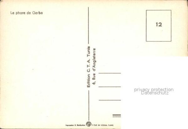 Leuchtturm Lighthouse Phare de Gerba Palmen – Bild 2