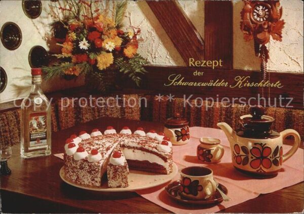 Lebensmittel Rezept Schwarzwälder Kirschtorte