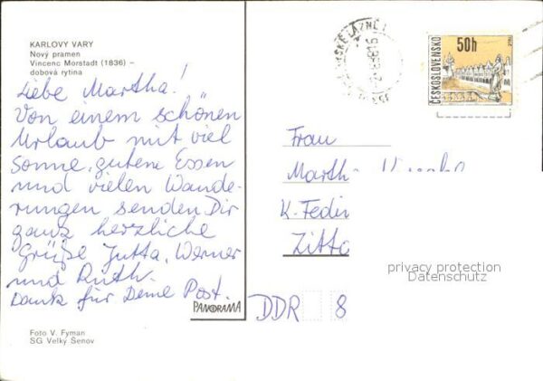 Kuenstlerkarte Vincenc Morstadt Karlovy Vary – Bild 2