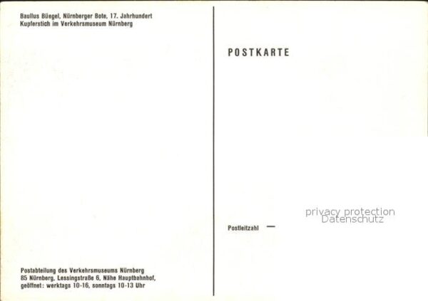Postbote Brieftraeger Nürnberg 17. Jahrhundert Baullus Büegel – Bild 2