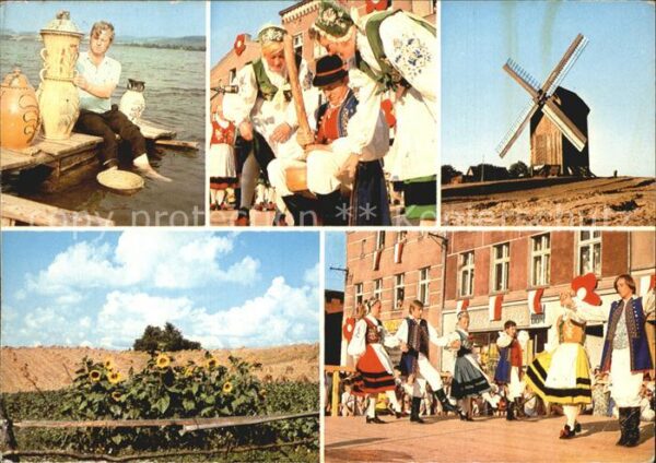 Trachten Polen Kaszuby Tanz Windmühle