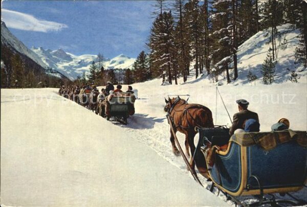 Pferdeschlitten Schlittenfahrt Rosegtal Sellagruppe