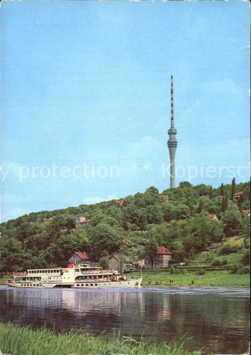 Fernsehturm Funkturm Dresden-Wachwitz Motorschiff