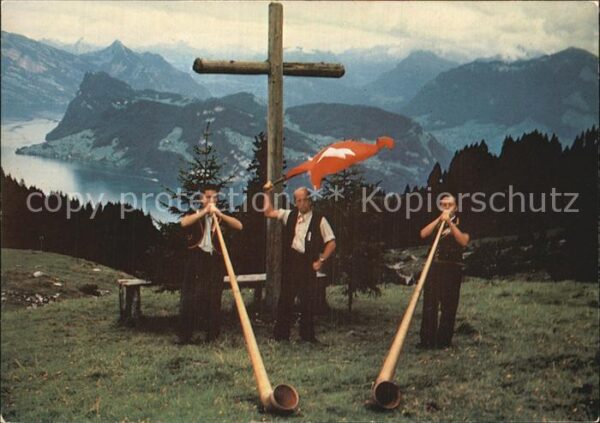 Alphorn Alphornbläser Pilatus Bürgenstock Vierw