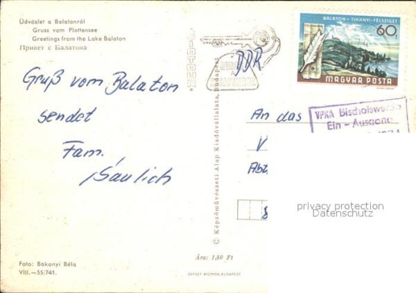 Dampfer Binnenschifffahrt Plattensee Lake Balaton – Bild 2