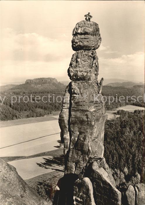 Klettern Bergsteigen Barbarine Pfaffenstein Sächsische Schwe
