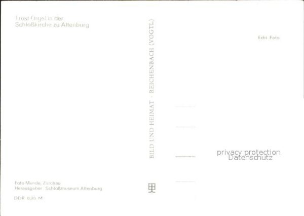 Kirchenorgel Schlosskirche Altenburg – Bild 2