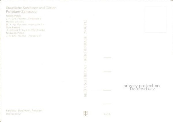 Adel Preussen Friedrich II. Neues Palais Potsdam-Sans – Bild 2