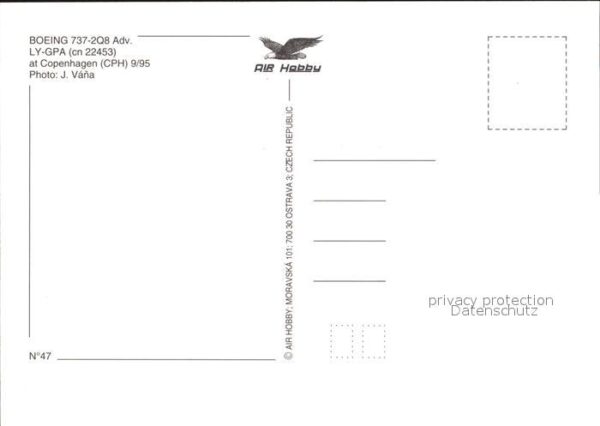 Flugzeuge Zivil Lithuanian Airlines Boeing 737-2Q8 Adva – Bild 2