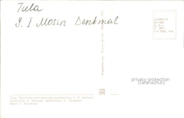 Tula S. I. Mosin Denkmal – Bild 2