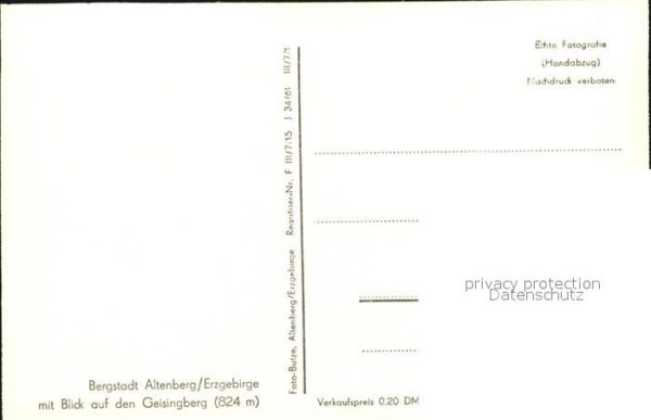 Altenberg Erzgebirge Bergstadt Geisingberg – Bild 2