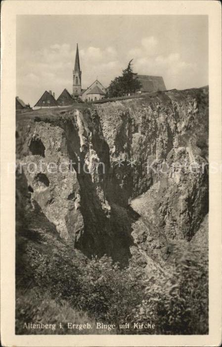 Altenberg Erzgebirge Binge mit Kirche