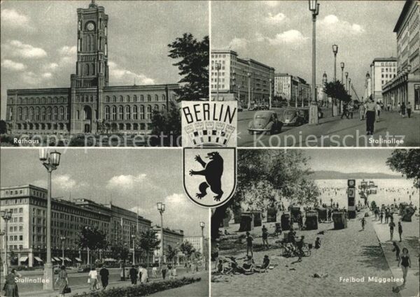 Berlin Stalinallee Freibad Müggelsee Rathaus