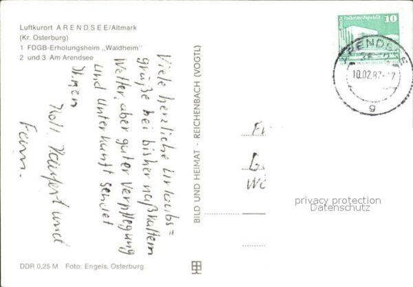 Arendsee Altmark FDGB Erholungsheim Waldheim – Bild 2