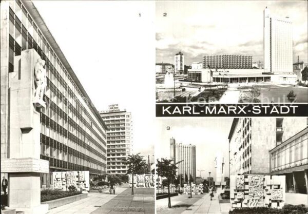 Karl-Marx-Stadt Stadthalle Ensemble Lobgedichte Karl-Ma