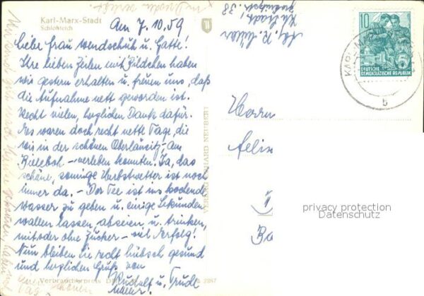 Karl-Marx-Stadt Schlossteich – Bild 2