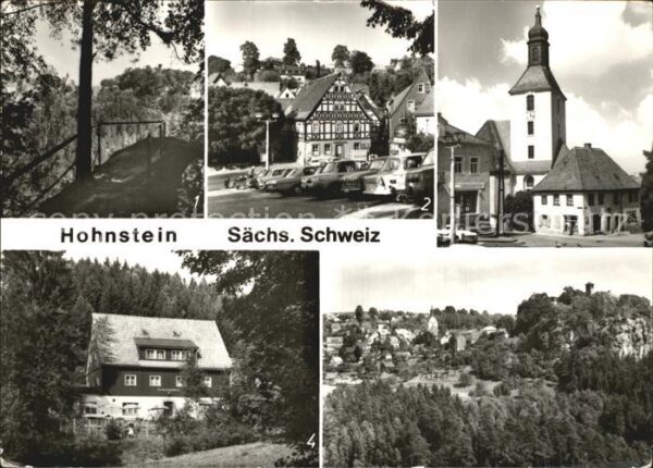 Hohnstein Saechsische Schweiz Burg Kirche Markt