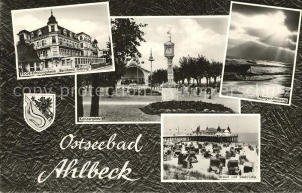 Ahlbeck Ostseebad Konzertplatz Seebrücke Strand FDGB Erho