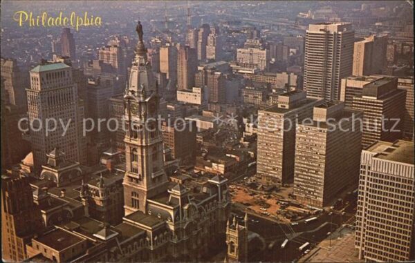 Philadelphia Pennsylvania Fliegeraufnahme City Hall Tower