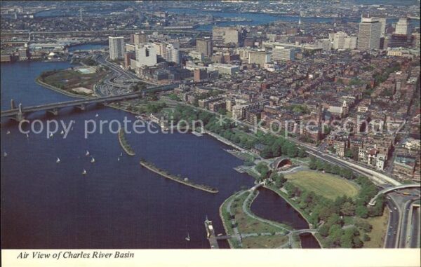 Cambridge Massachusetts Fliegeraufnahme Charles River Basin