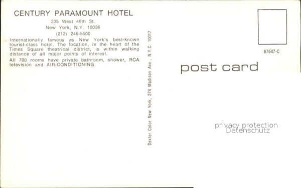 New York City Century Paramount Hotel – Bild 2