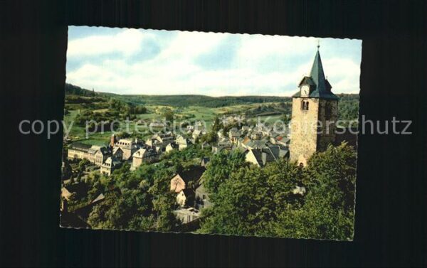 Westerburg Westerwald Ausblick vom Schloßgarten