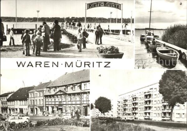 Waren Mueritz Kietz-Brücke Müritz Marktplatz